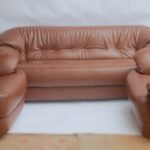 3-seater Brown leather sofa