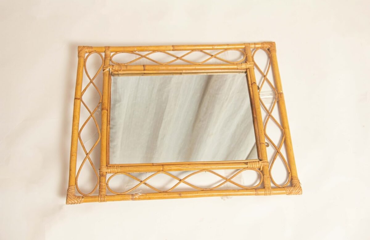 Brown Rattan Frame mirror Brown Rattan Frame mirror - Image 1
