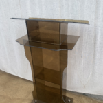 Brown glass pulpit