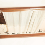 Brown wooden frame mirror