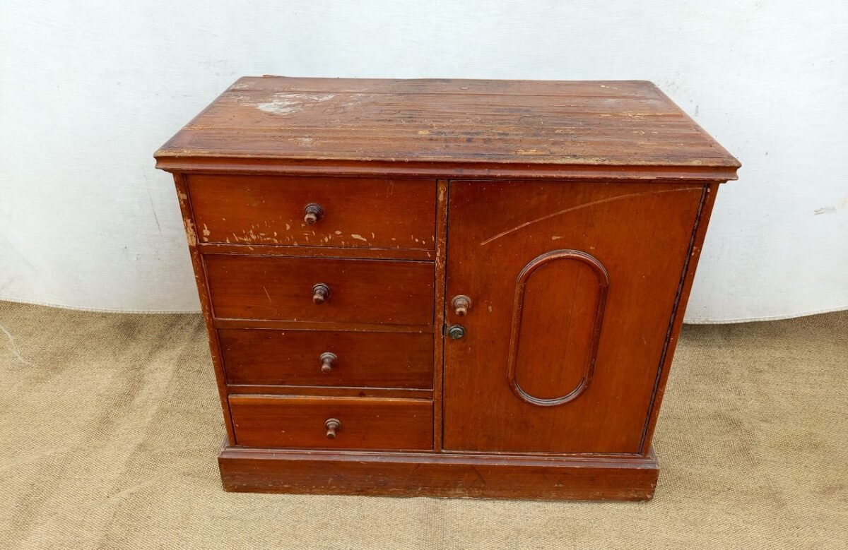 Brown Wooden Vintage Shelf - Image 1