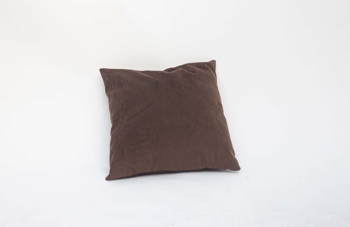 Chocolate Velvet Throw Pillow - Image 1