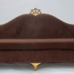 Chocolate velvet sofa