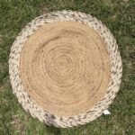 Circular Jute and Wool Rug