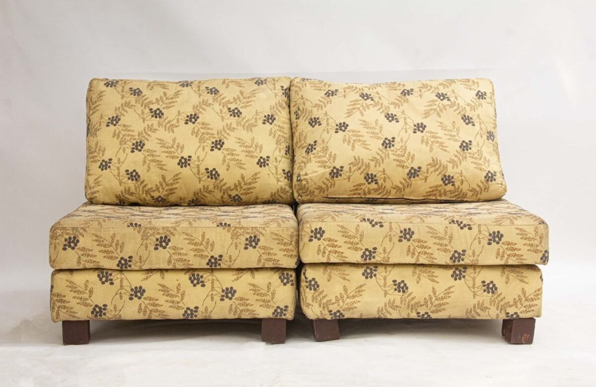 Cream Armless chair - Image 1