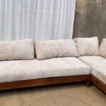 Cream L-shaped Sofa