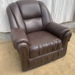 Dark brown leather single seater