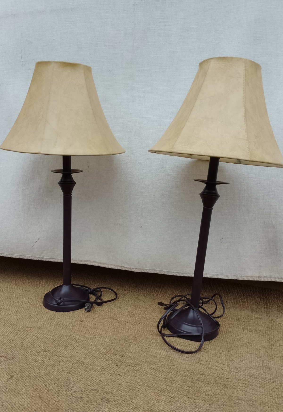Dark brown vintage table lamp Dark Brown Vintage Table Lamp - Image 1