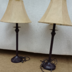 Dark brown vintage table lamp