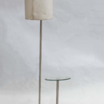 Floor lamp with side table