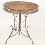 Garden table with rattan top