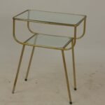 Glass console side table