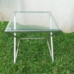 Glass side table