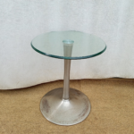 Glass top side table