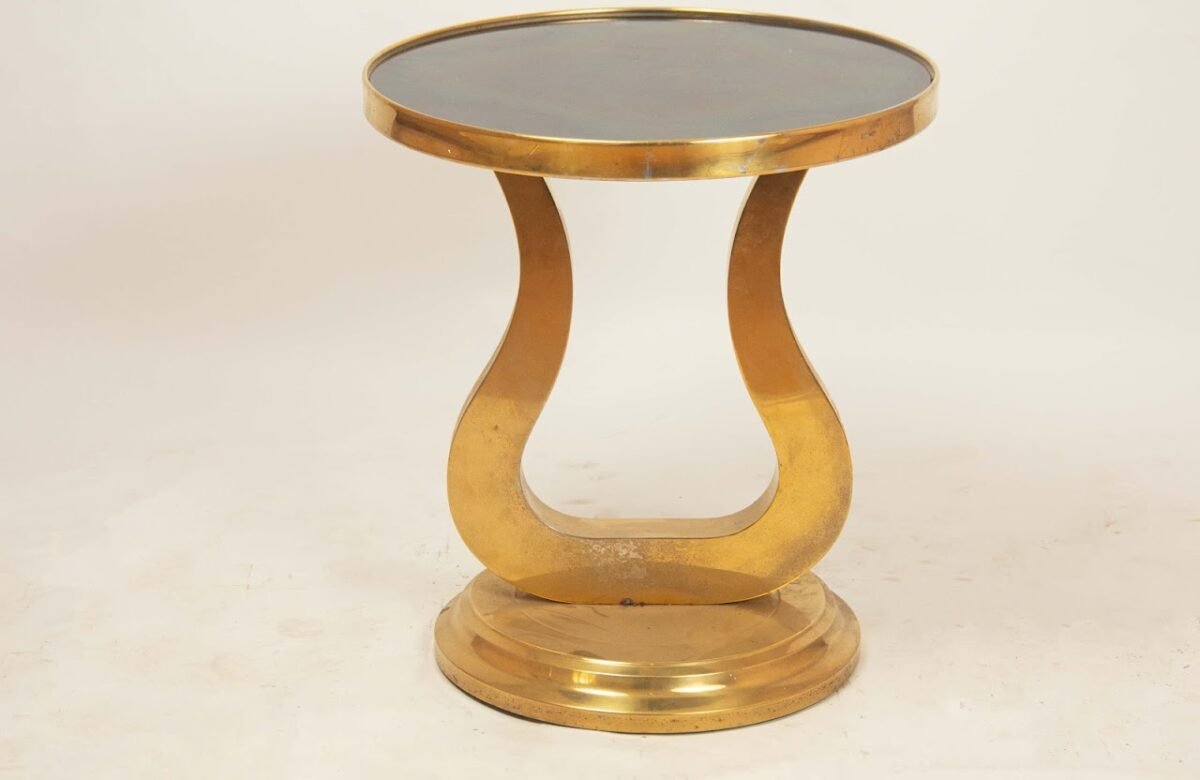 Gold chrome stool - Image 1