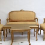 Golden giftwood single seater armchair
