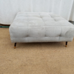 Grey Tufted Ottoman