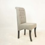 Grey armless chair
