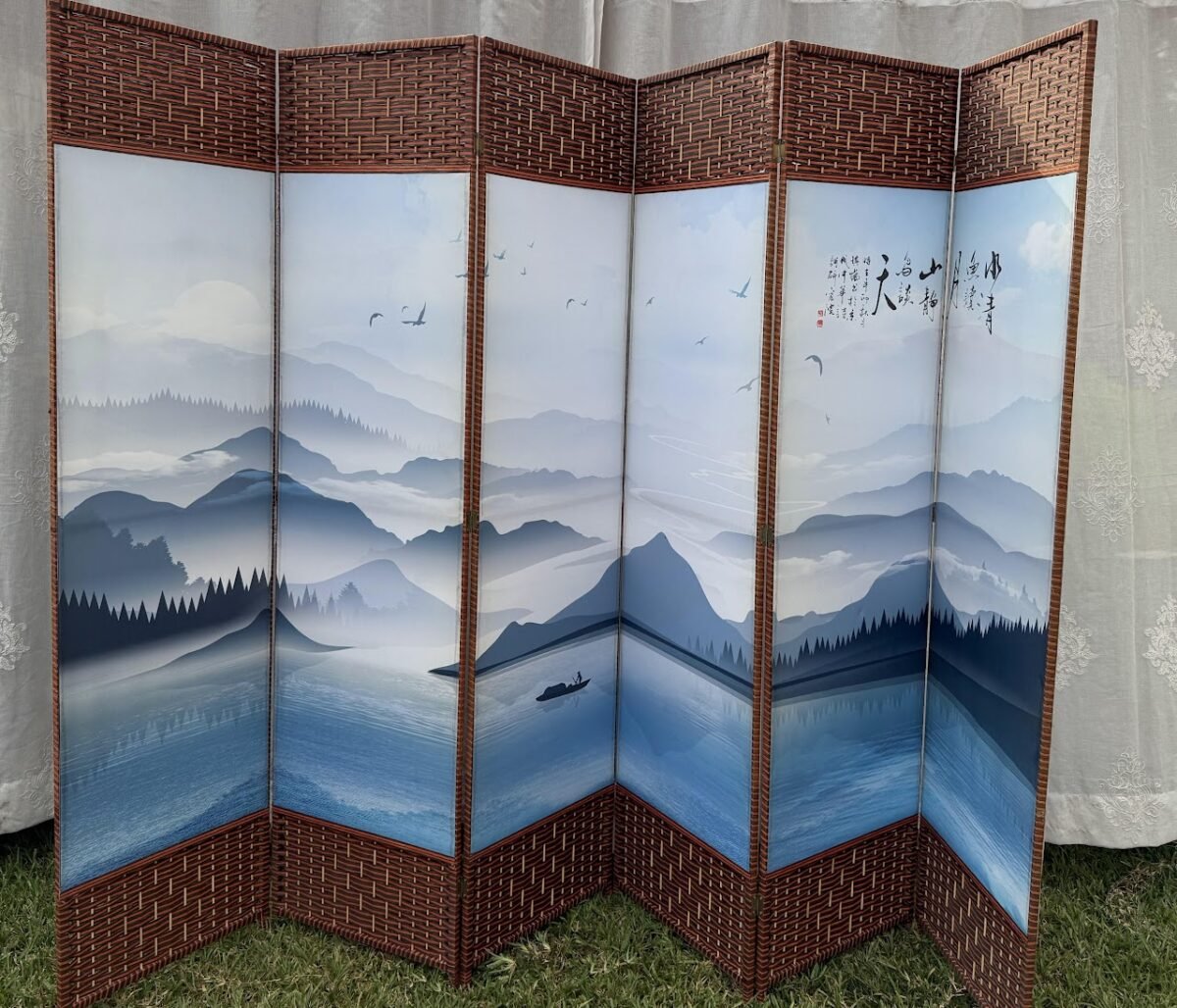 Hand-Painted Room Divider Hand-Painted Room Divider - Image 1