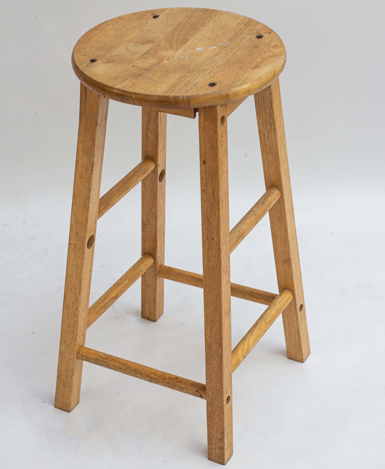 Hardwood Bar Stool Hardwood Bar Stool - Image 1