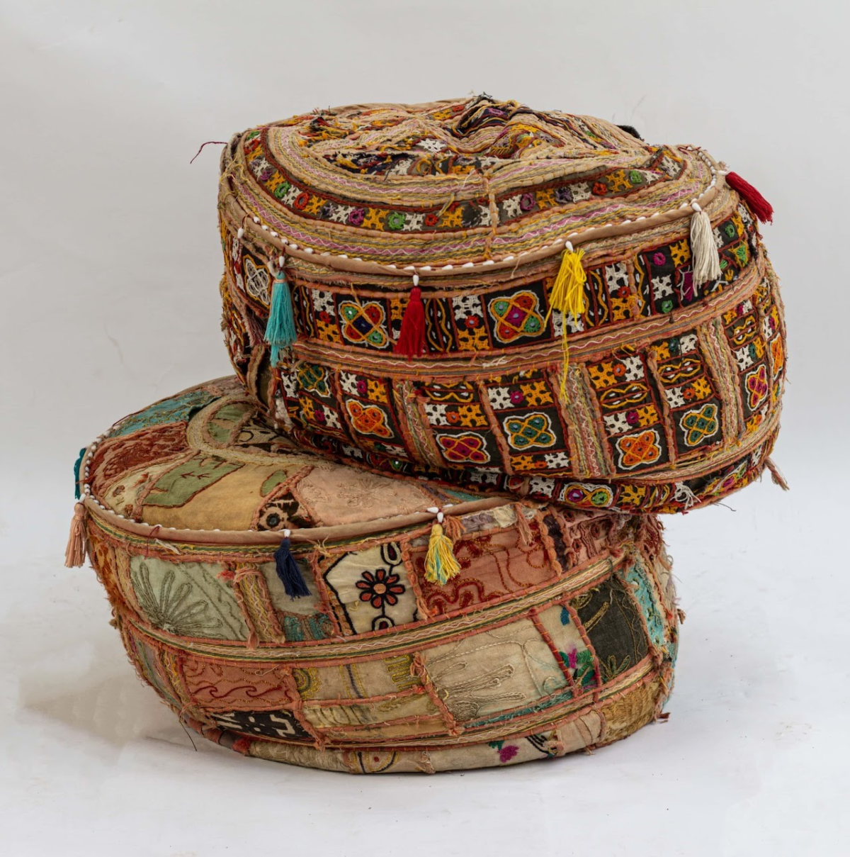 Indian Handmade Pouf Seat - Image 1