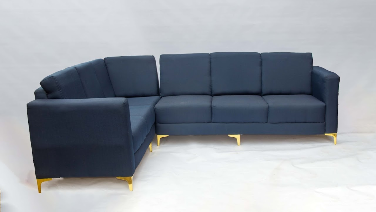 L-shaped Sofa Blue L-shaped sofa - Image 1