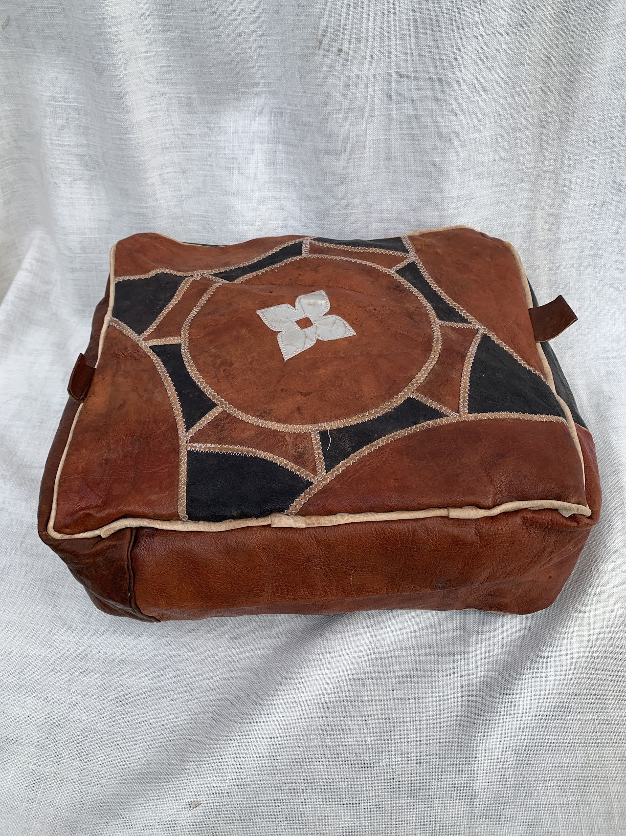Leather Ottoman 3 Leather Ottoman - Image 1