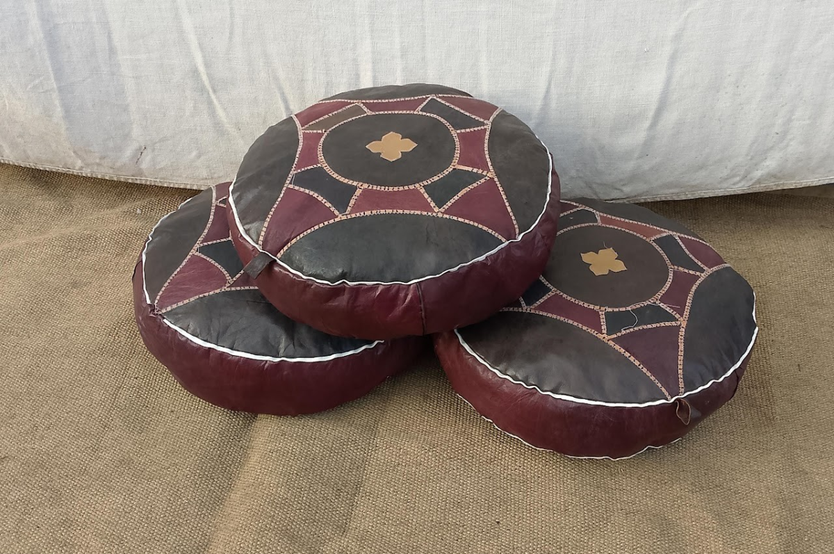 Leather ottoman 4 Leather ottoman - Image 1