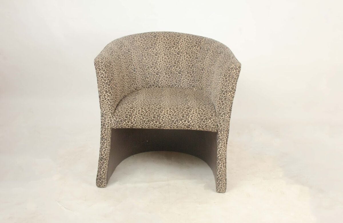 Leopard Patterned Lounge Chair Leopard Patterned Lounge Chair - Image 1