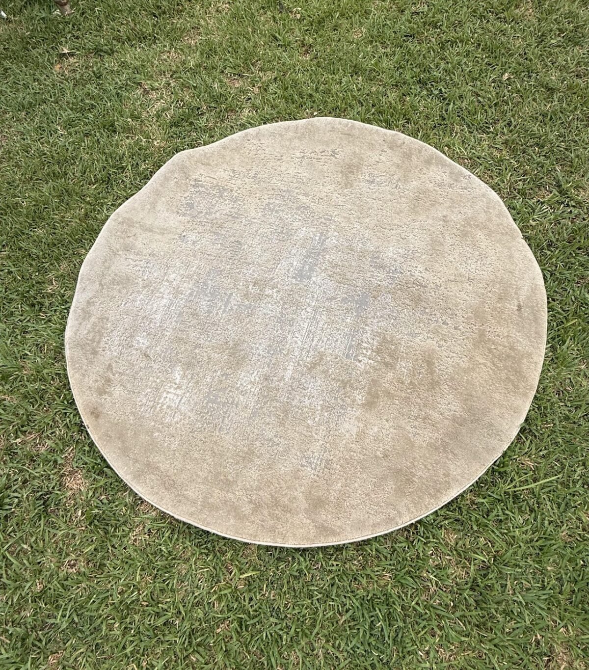 Light Brown Round Rug - Image 1