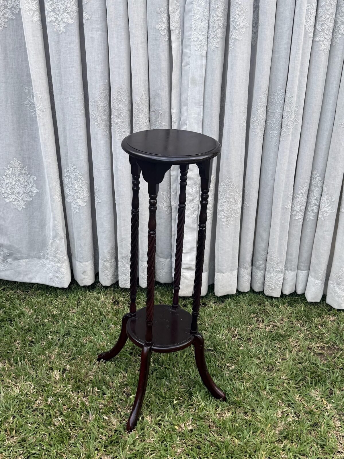 Mahogany Plant Stand - Image 1