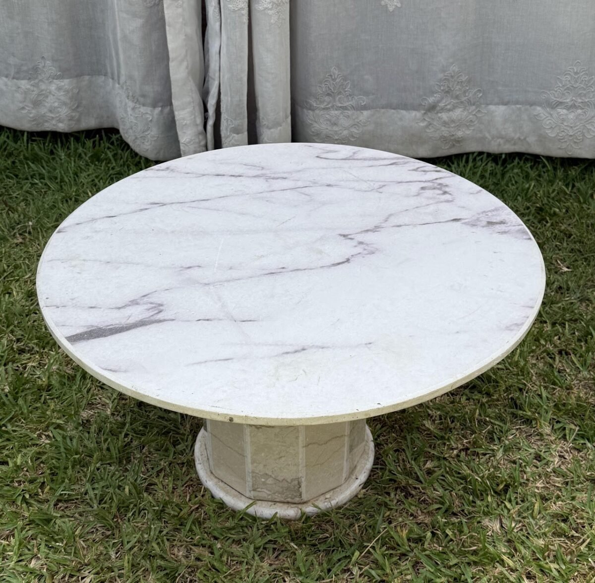 Marble Pedestal Coffee Table Marble Pedestal Coffee Table - Image 1