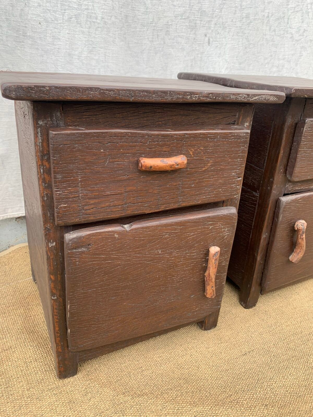 Oak bedside cabinet 2 Oak bedside cabinet - Image 1