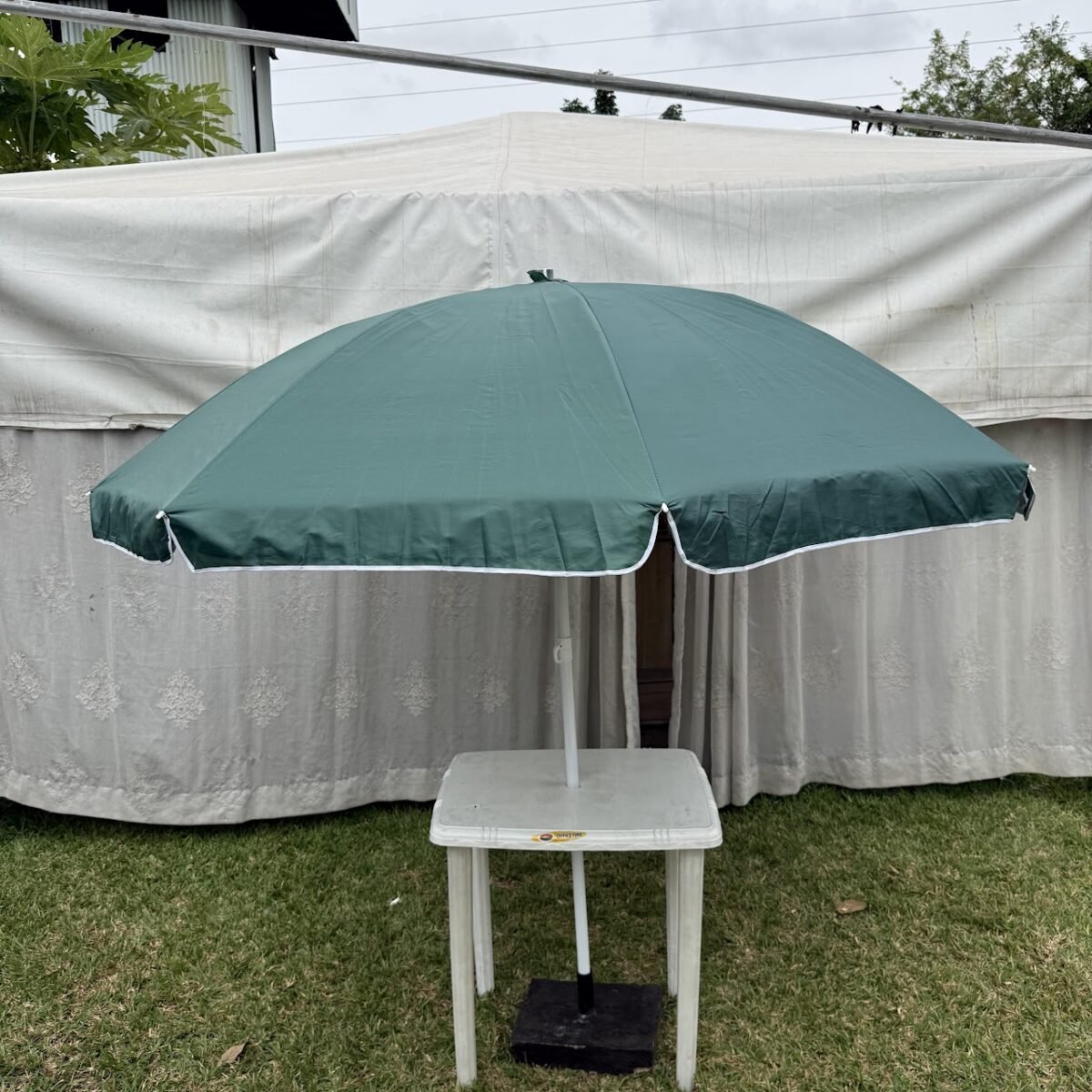Patio Umbrella with Integrated Small Table Patio Umbrella with Integrated Small Table - Image 1