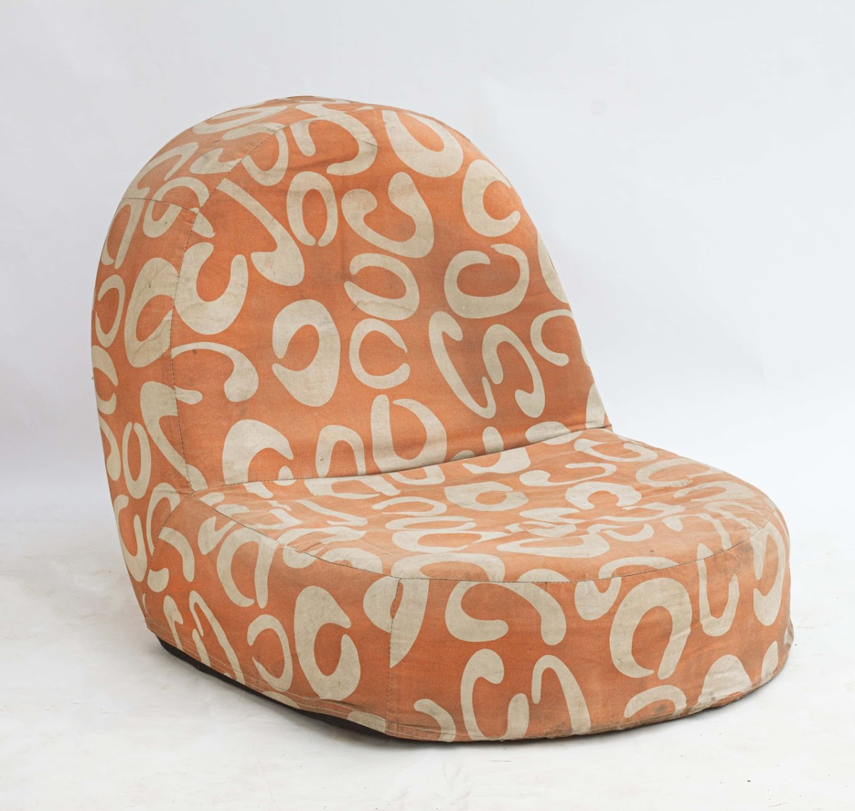 Patterned Armless Lounge Chair Patterned Armless Lounge Chair - Image 1