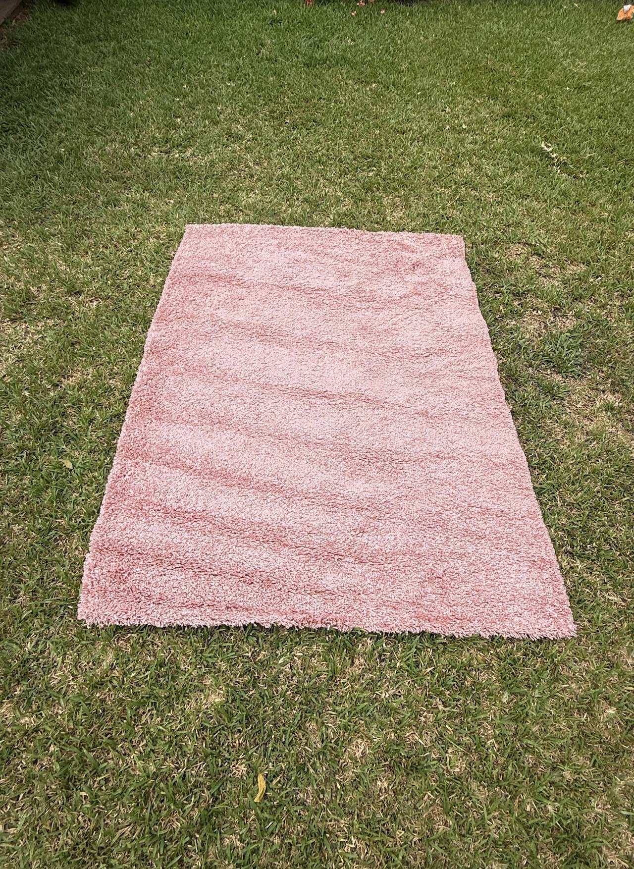 Pink Shaggy Area Rug Pink Shaggy Area Rug - Image 1