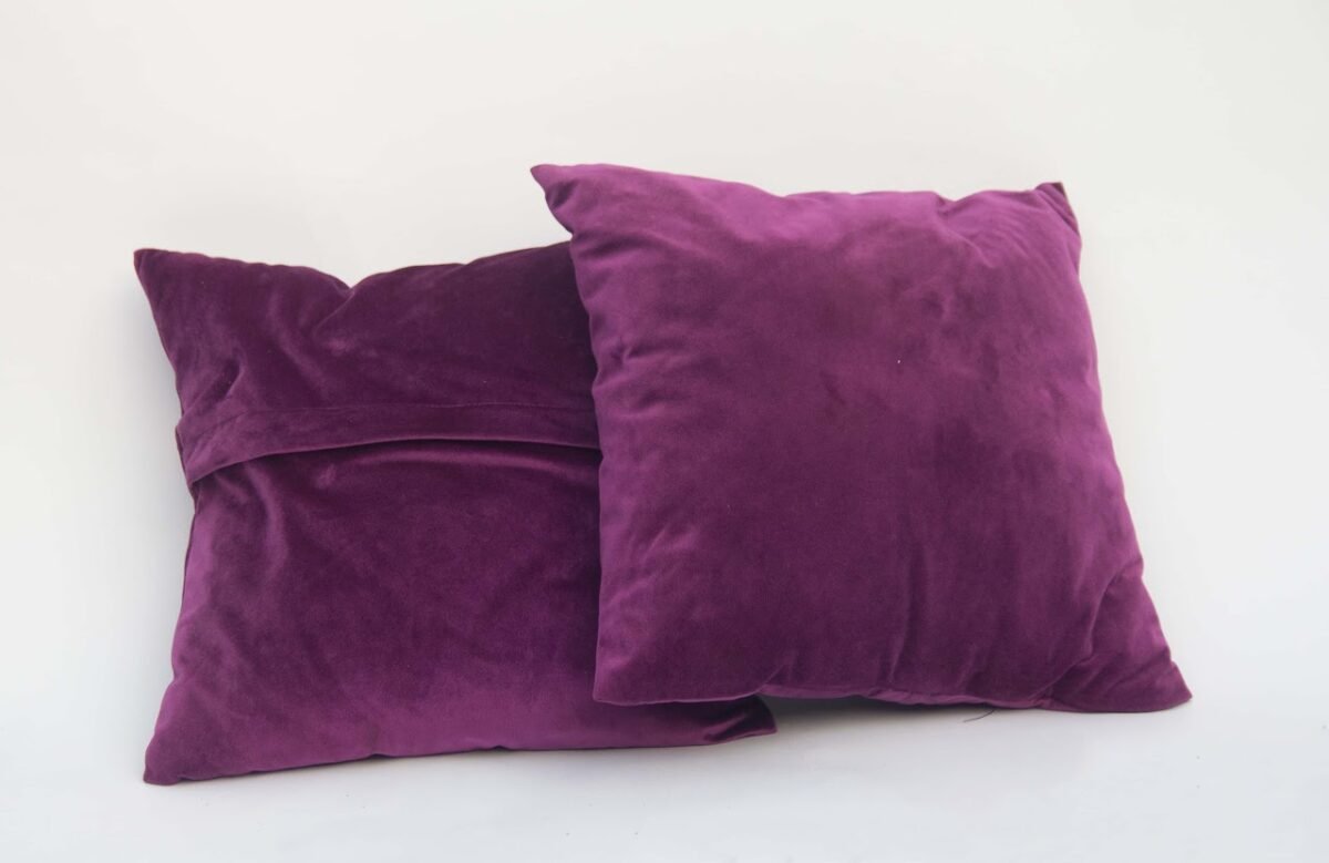 Purple velvet throw pillow Purple velvet throw pillow - Image 1