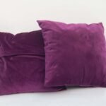 Purple velvet throw pillow