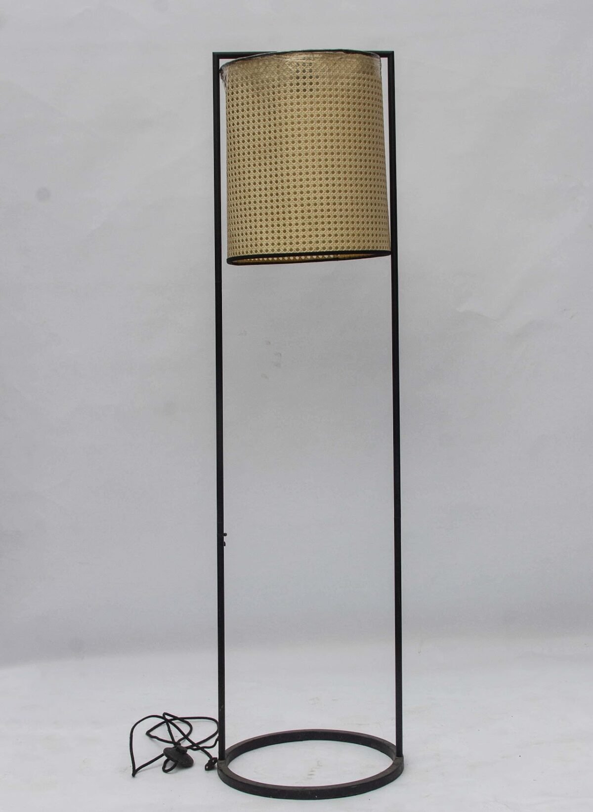 Rattan LED floor lamp Rattan Cage Floor Lamp (Open Frame) - Image 1