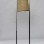 Rattan LED floor lamp