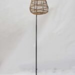 Rattan LED floor lamp