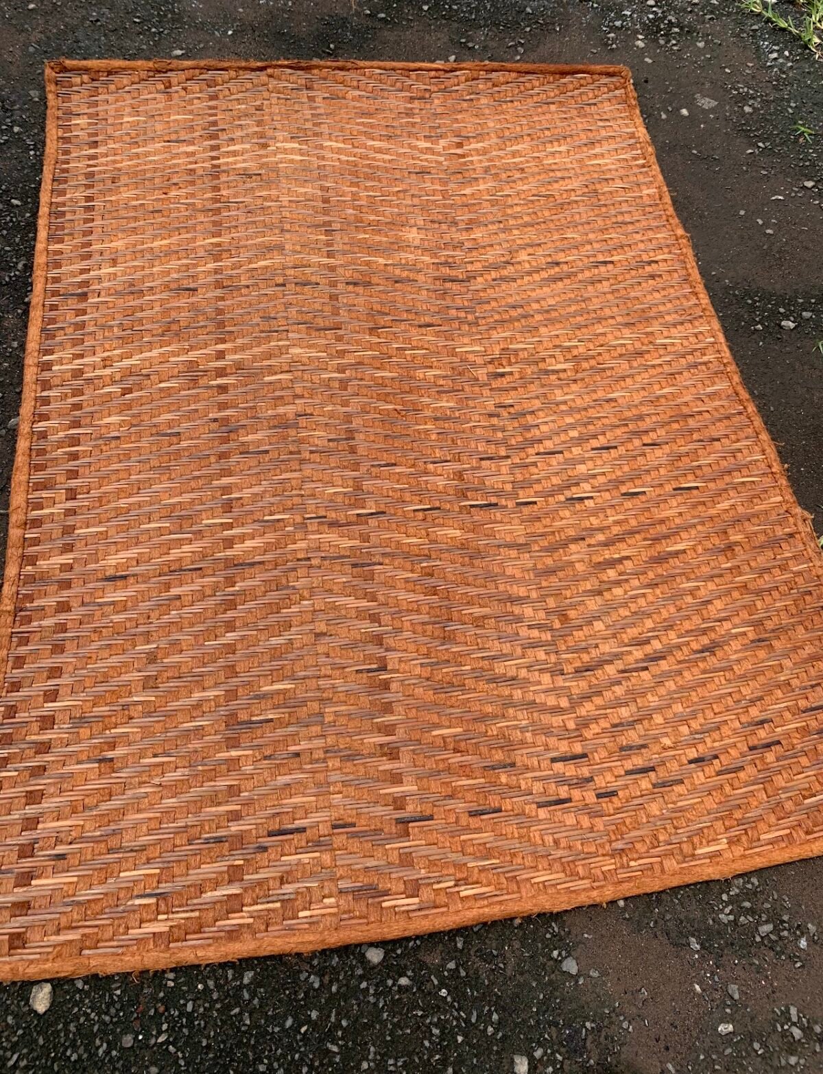 Rattan knitting rug Rattan knitted rug - Image 1