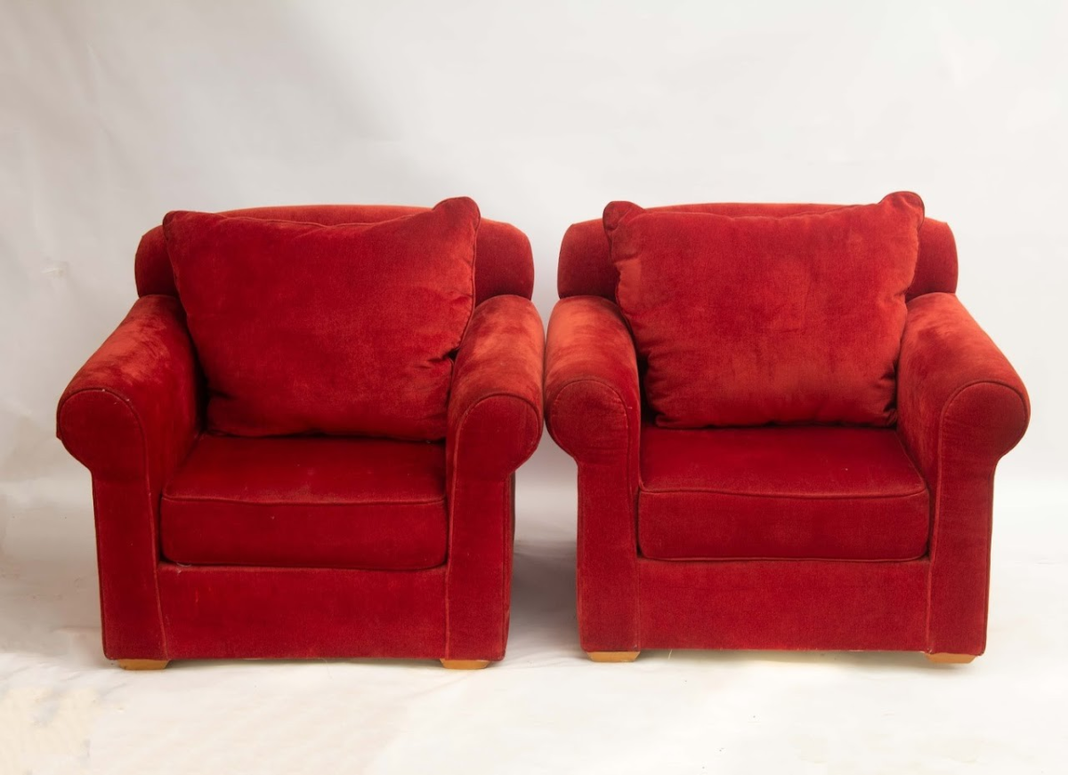 Red velvet arm chair Red Velvet Armchair - Image 1