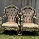 Rococo-Style Ornate Armchairs
