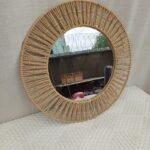 Round Rattan Wall Mirror