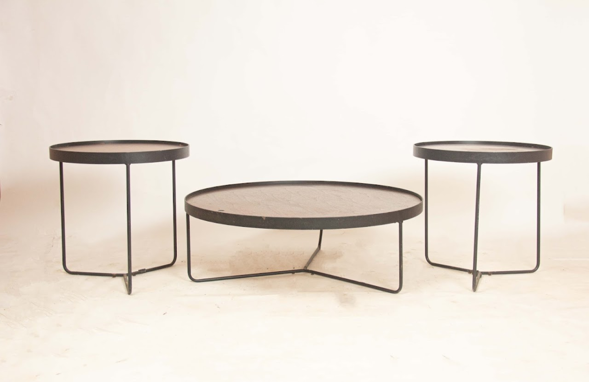 Round Center Table and Side Stool Set - Image 1
