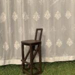 Rustic Hand-Hewn Tall Bar Stool