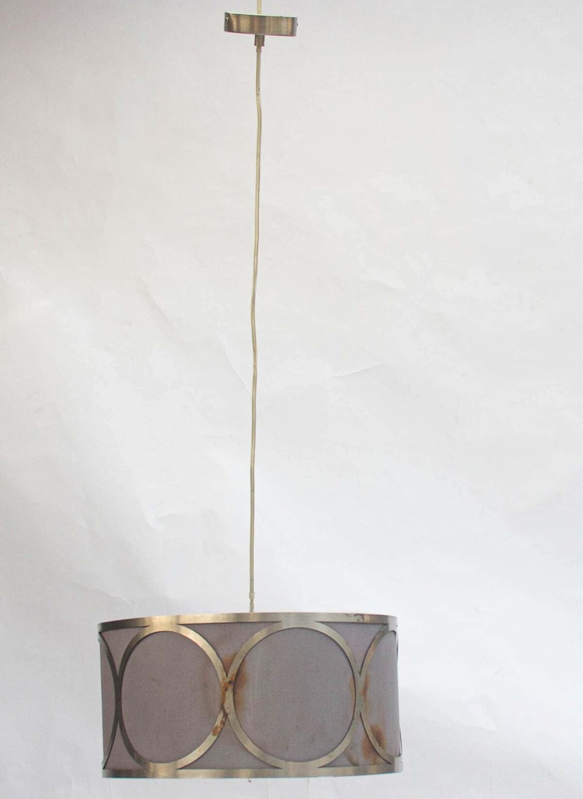 Silver rim drum pendant light Silver rim drum pendant light - Image 1
