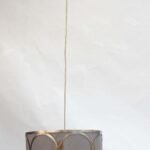 Silver rim drum pendant light