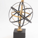 Spiral Metal Globe Sculpture